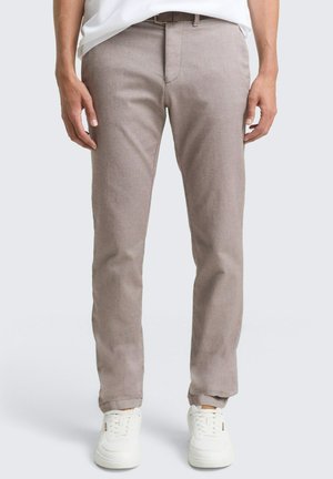 TRAVELER - Broek - white brown zig zag structure