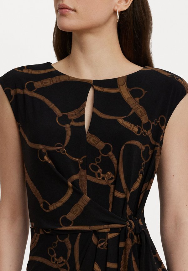 Belting Print Jersey Tie Front Dress - Cocktail dress / Party dress3