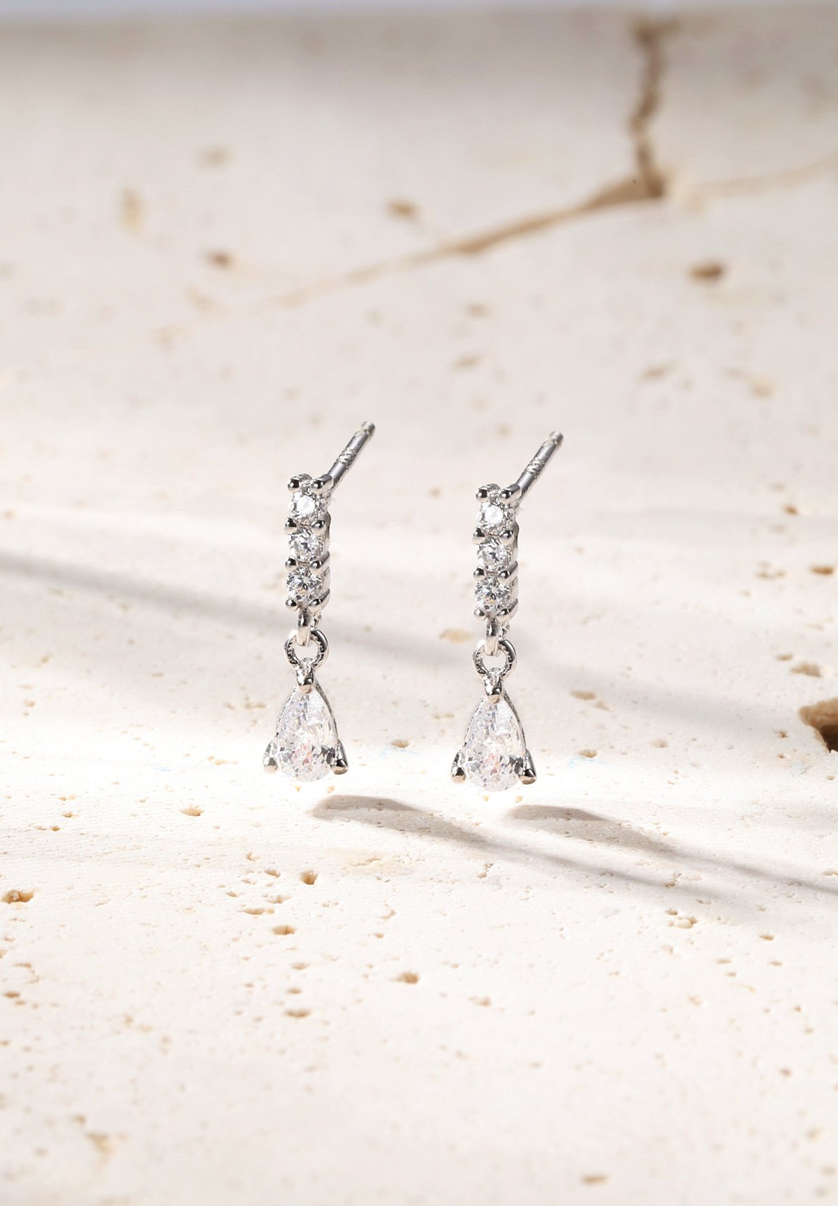 Hey Happiness BAR DROP - Earrings - silver coloured/silver