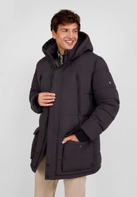 RESPECT WARM PADDED WITH HOOD - Zimska jakna - gunmetal