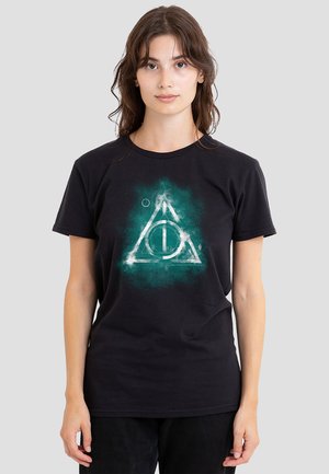 Cotton Soul, HARRY POTTER GEOMETRIC DEATHLY HALLOWS - T-Shirt print - black