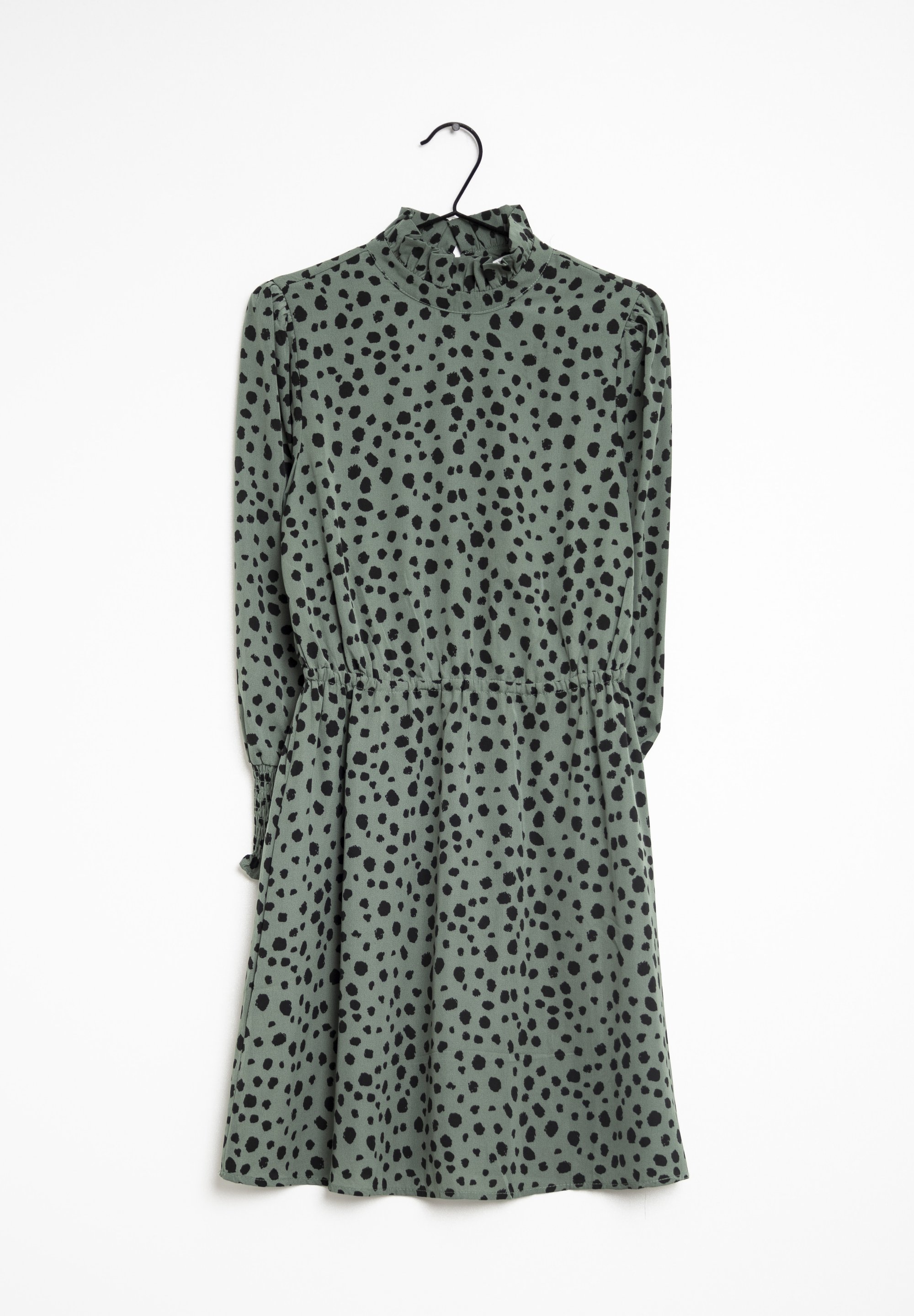 green emerald velvet dress GUCCI Polka Dot GG Logo Black White Midi Long Sleeve Silk Dress 42 6 –  Fashion Reloved main image 0