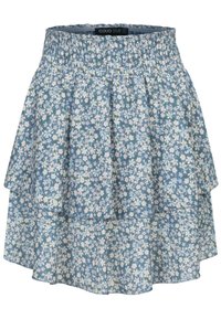 Cloud 5ive MIT ALLOVER FLOWER PRINT UND GUMMIBUND - A-linjainen hame - blue