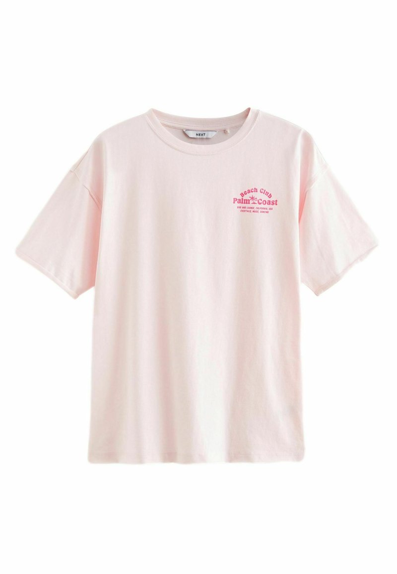 Next T-shirt print donkerroze