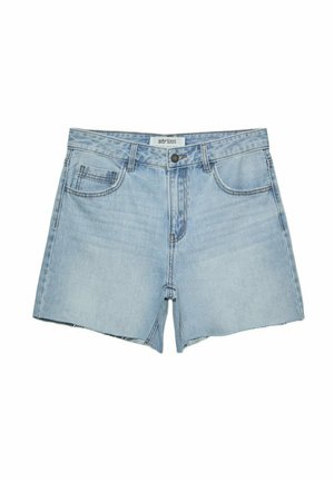 Stradivarius BERMUDA - Džínové kraťasy - stone blue denim