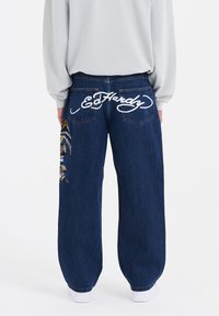 Ed Hardy SKULL SNAKE EAGLE TATTOO GRAPHIC - Jeansy Relaxed Fit