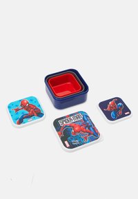 Kidzroom LUNCH BOX SPIDER MAN LET'S EAT SNACK BOX 3IN1 DRINKING BOTTLE  UNISEX SET - Lunch box - navy/red