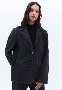 MIT STRASSSTEIN DETAILS - Farkkutakki - black denim
