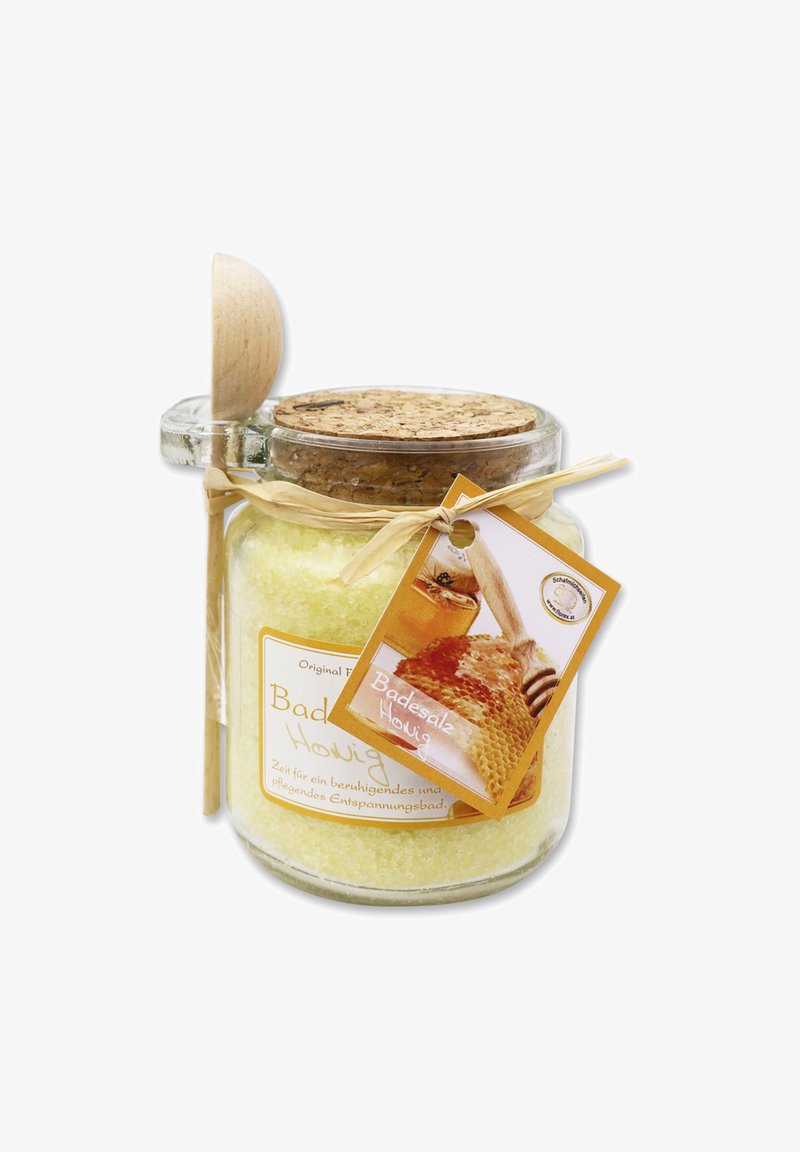 Florex BADESALZ HONIG GLAS MIT HOLZLÖFFEL 300 G - Körperpeeling