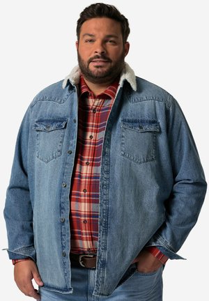 GEFÜTTERT LANGARM KENT KRAGEN PATTENTASCHEN BIS GR 8XL - Veste en jean - blue denim