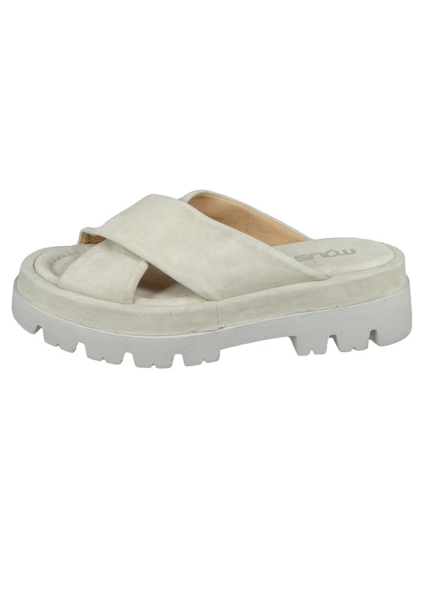 Pantolette flach - latte