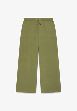 Fiorella Rubino, PANTALONI WIDE LEG CON COULISSE IN VITA - Bukser - verde militare