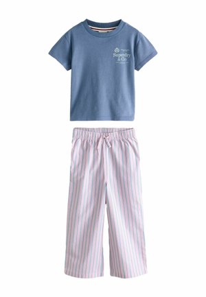 STRIPE SET  - Kelnės - pink blue