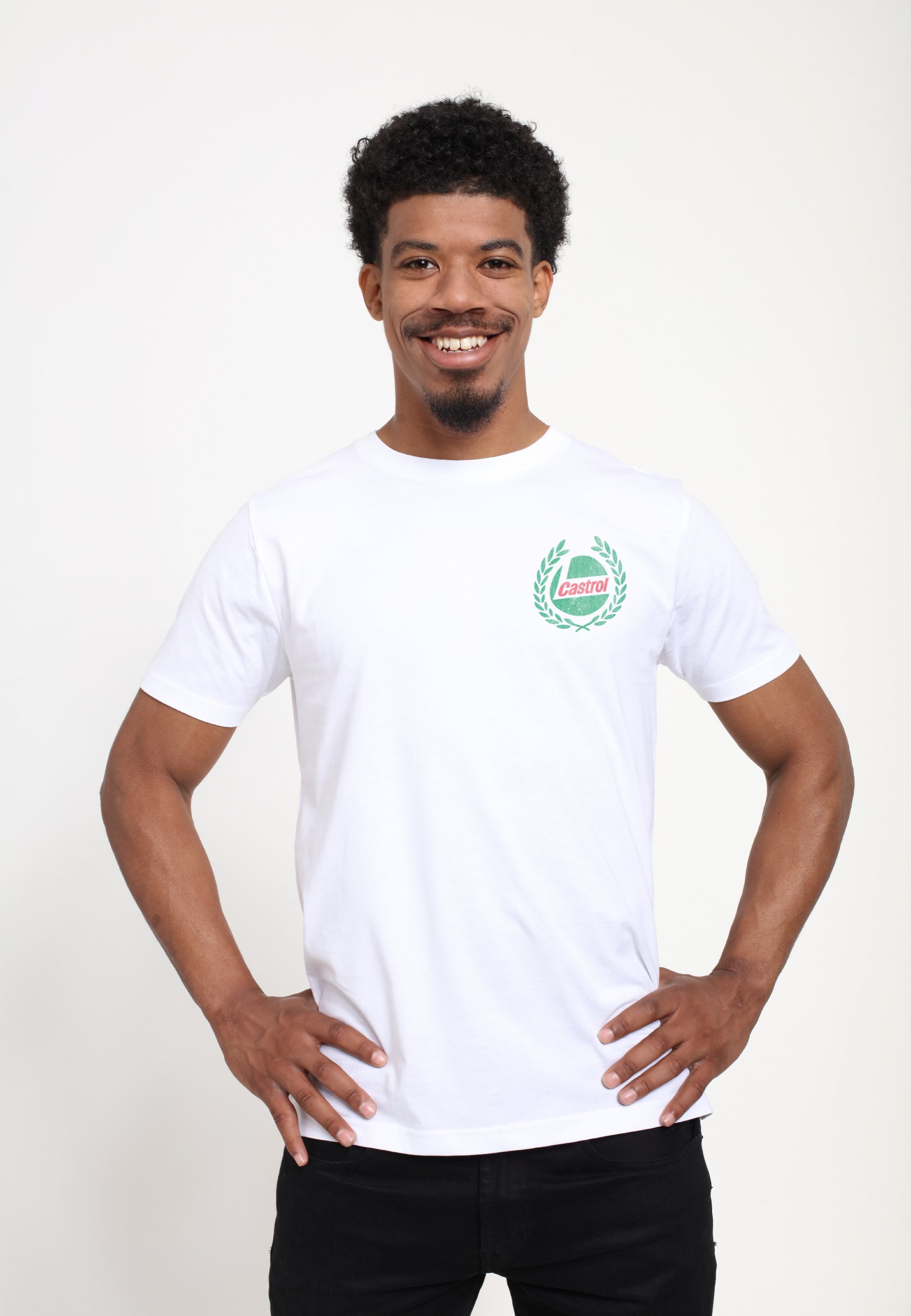 Henry Tiger CASTROL WREATH - Camiseta estampada - white/blanco