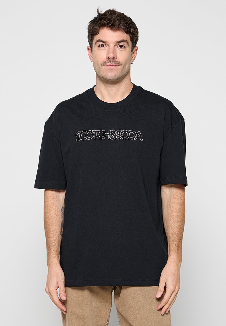 Scotch & Soda T-shirt print antraciet