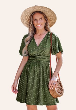 Cupshe BOHEMIAN PRINTED  - Denní šaty - dark green