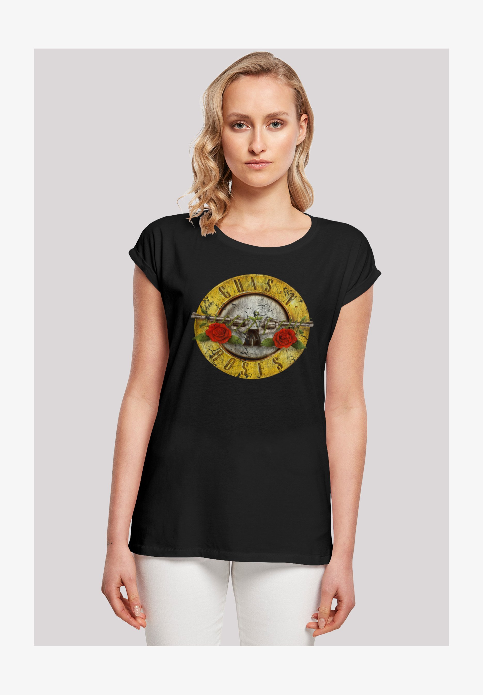 Maglietta Skinny Donna Guns N' Roses – Classic Logo Proiettile, Ufficiale, Taglie UK 8-12