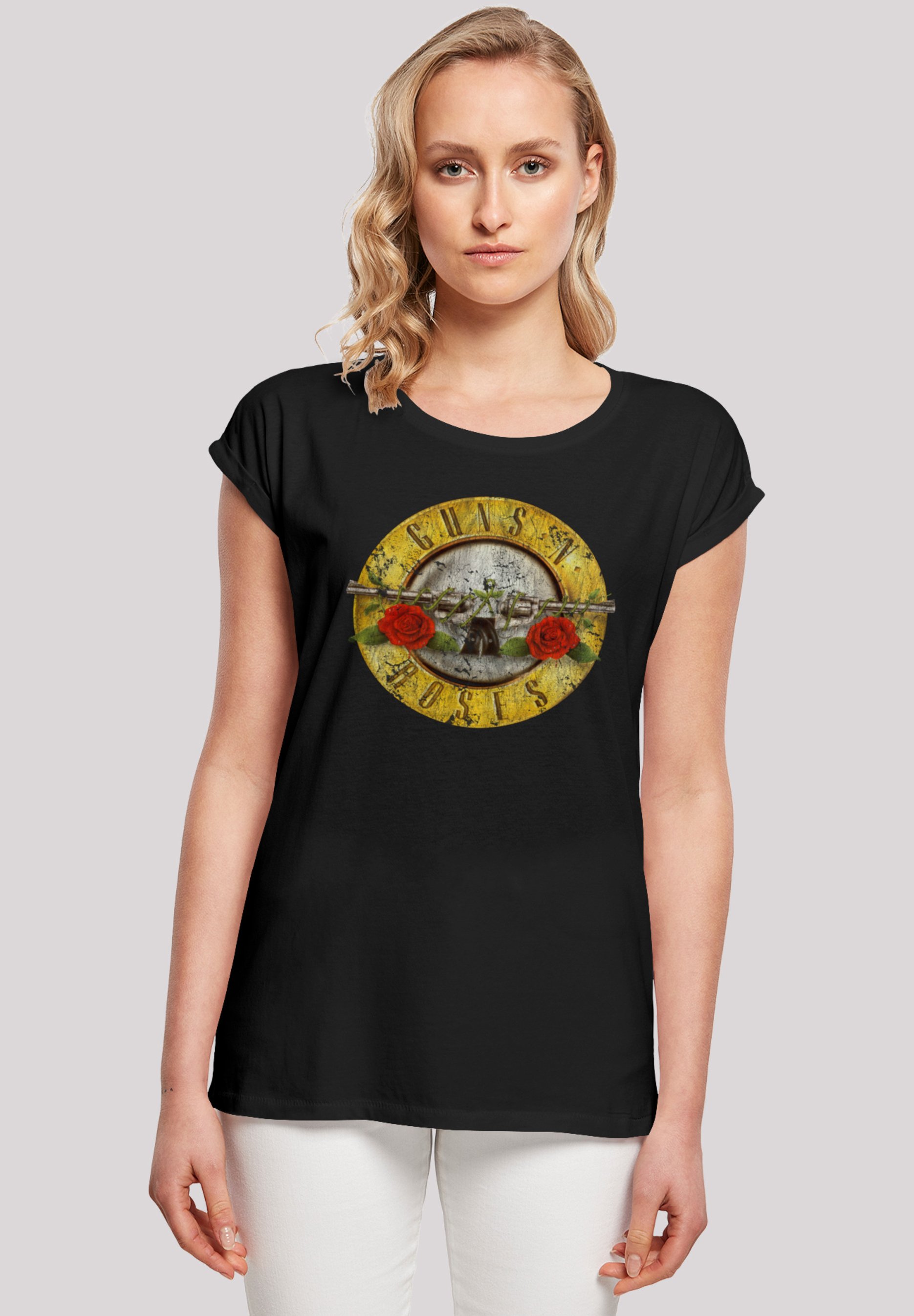 Maglietta Skinny Donna Guns N' Roses – Classic Logo Proiettile, Ufficiale, Taglie UK 8-12