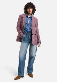 GANT REG HOUNDSTOOTH - Halflange jas - bright red
