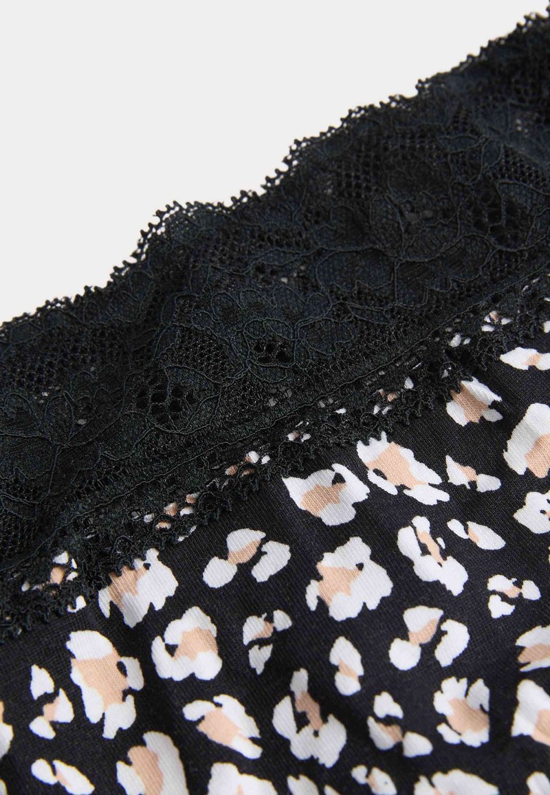 Confezione 5 Slip Bikini Cotone Panna Con Fiocco Nero - Ex M&amp;S Taglia 8-10