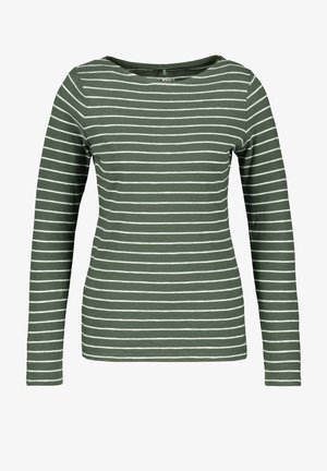 Long sleeved top - gruen ecru weiss ringel