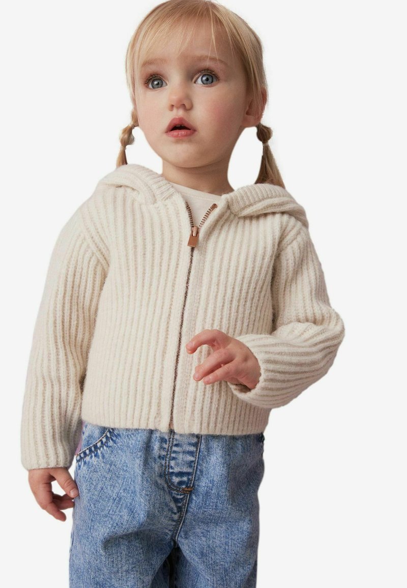 Next HOODED - REGULAR FIT - Kardigan - oatmeal