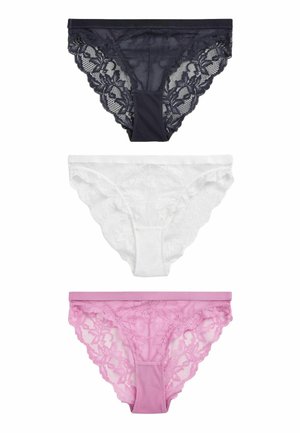 Next 3 PACK LEG - Fecskék - charcoal grey pink white