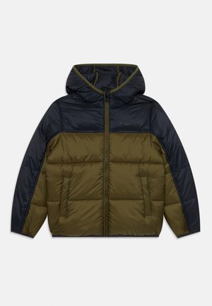COLOR BLOCK OUTDOOR HOODED UNISEX - Veste d'hiver - khaki/black