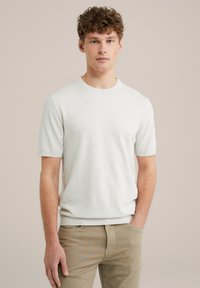 WE Fashion - THE PIQUE - T-shirt basic - white Miniatuurafbeelding 1