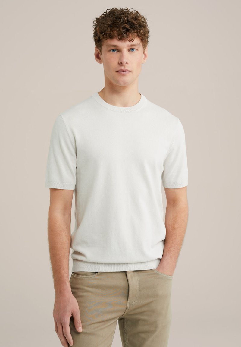 WE Fashion - THE PIQUE - T-shirt basic - white, Vergroten