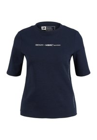 TOM TAILOR DENIM M SMOCK-DETAILS - T-shirt Con Stampa - Deep Black To721d18h Q11