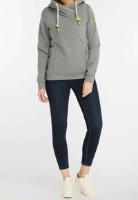 Schmuddelwedda Mikina s kapucí - mottled grey