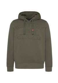 Camp David MIT 3D-STICKEREIEN - Hoodie - medium khaki