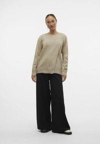 MAMALICIOUS NEW ANNE IRIS - Stickad tröja - natural melange