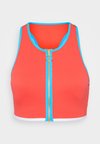 BEACH BOUND ZIP FRONT - Bikinio viršutinė dalis - flame
