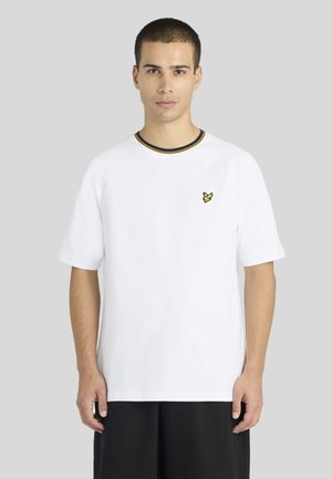 Lyle & Scott, TIPPED TRACK - T-shirts basic - white