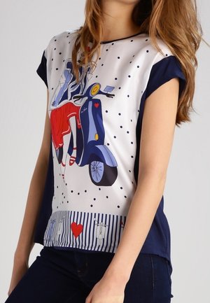 Print T-shirt - dark blue