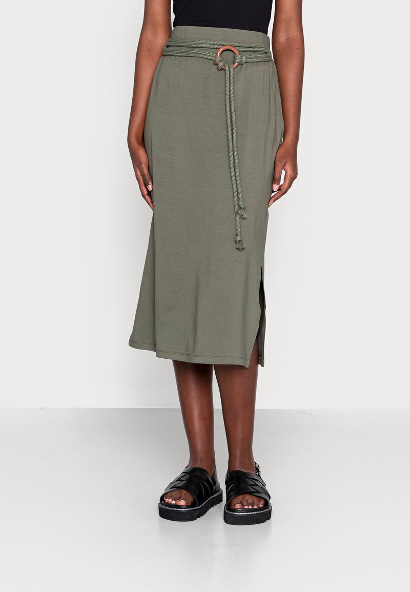 Expresso SKIRT BRAIDED BELT Kokerrok olive/olijfgroen Zalando.be