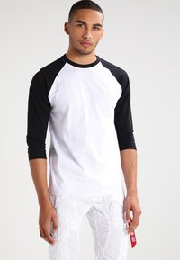 Urban Classics - CONTRAST 3/4 SLEEVE RAGLAN - Ilgarankovis viršutinės dalies drabužis - white/black Miniatiūros vaizdas 1