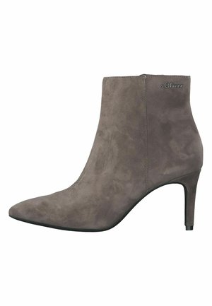 High heeled ankle boots - taupe
