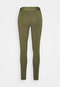 adidas Sportswear 3 STRIPES - Leggings - focus olive/white