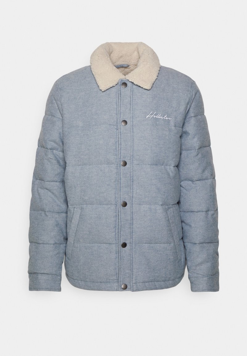 Hollister Co. SHERPA LINED PUFFER Winter jacket denim/lightblue