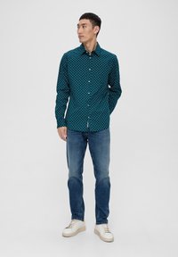 s.Oliver STRETCH - Hemd - petrol