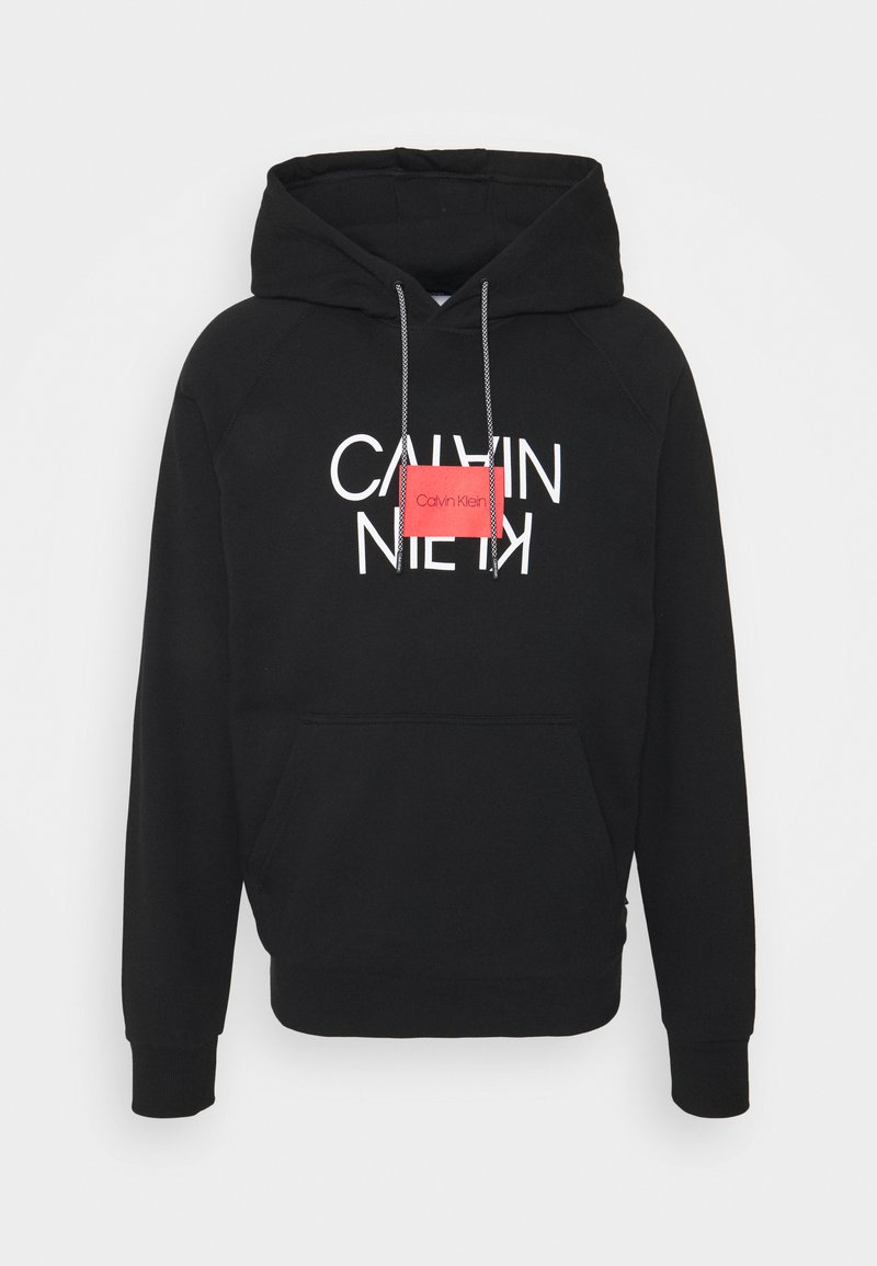 Calvin klein text reverse logo hoodie Clearance