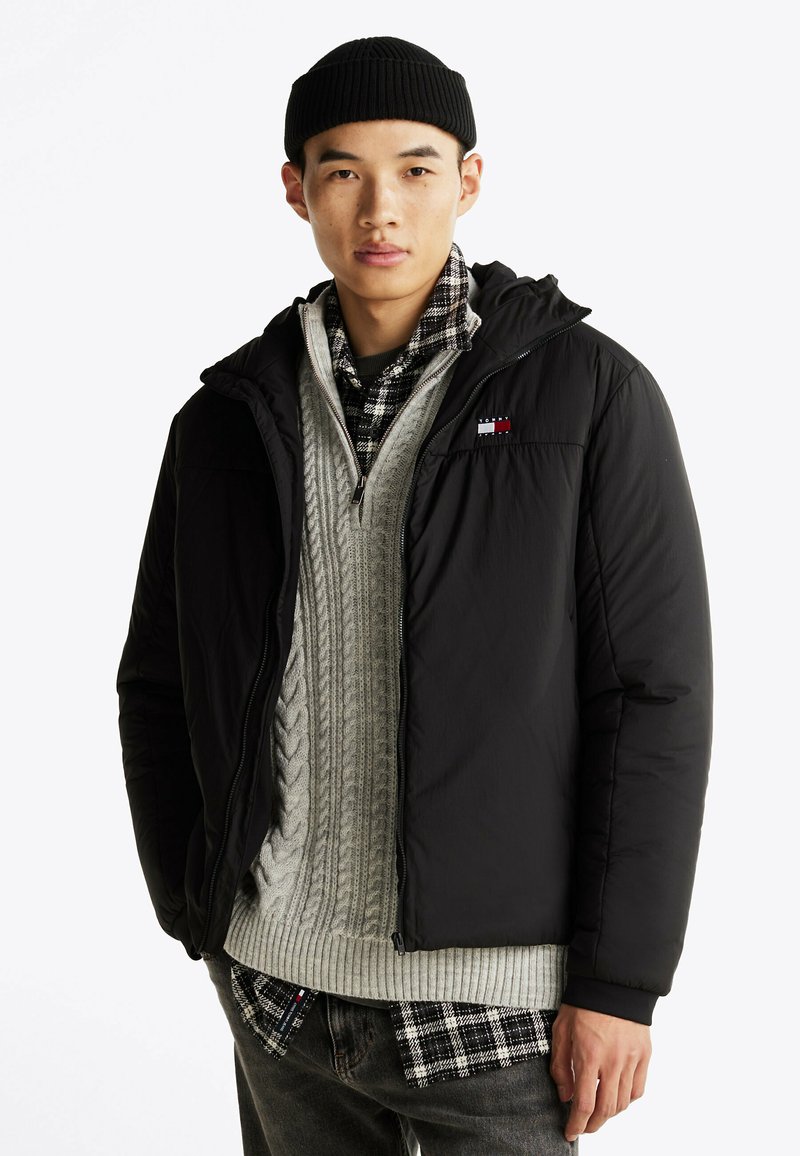 Tommy Jeans - LIGHTWEIGHT HOODED - Giacca invernale - black, Ingrandire