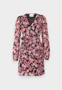 NIA SHORT DRESS - Robe de jour - black/pink rodeo