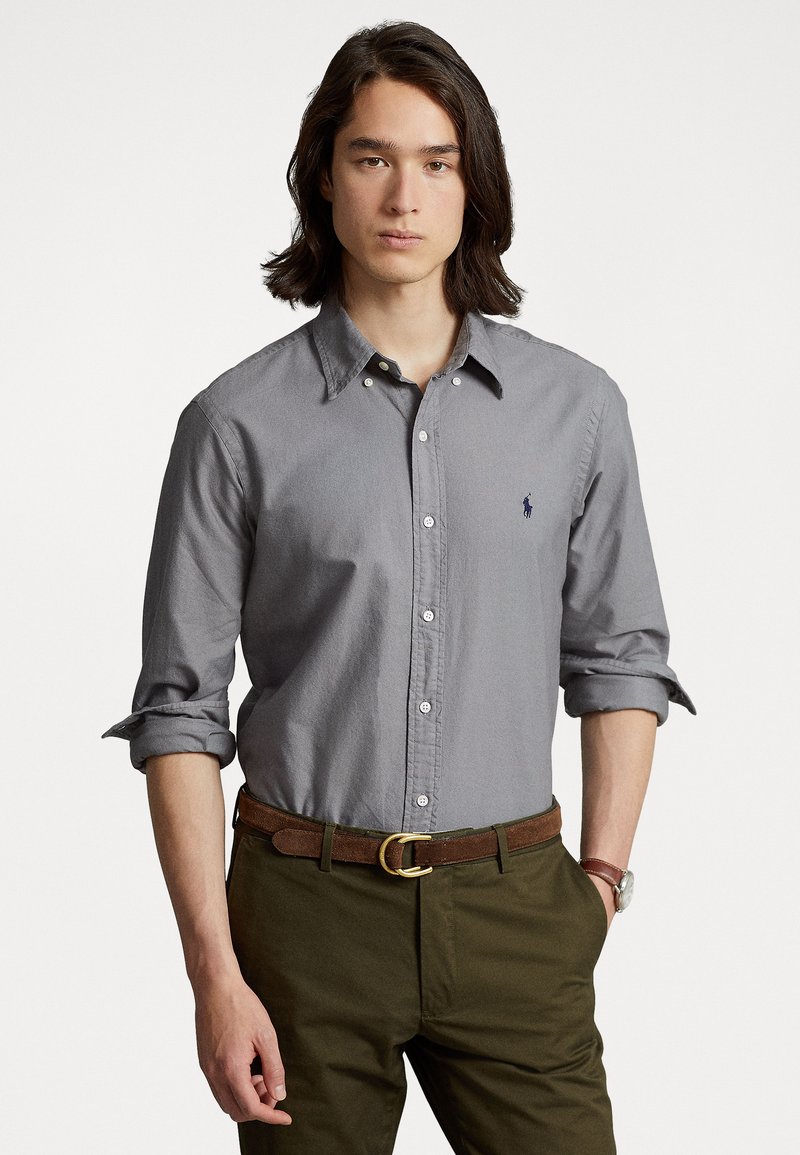 Polo Ralph Lauren SLIM FIT GARMENT-DYED OXFORD SHIRT - Shirt - perfect grey