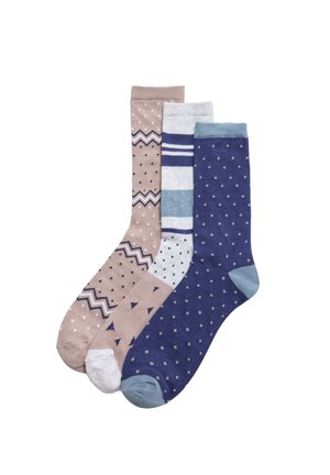 3-PACK   - Calcetines - blue brown white