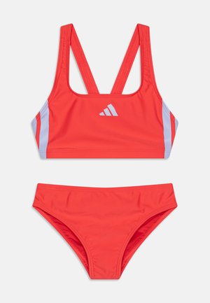 3-STRIPES V-BACK KIDS - Bikini - semi lucid red/violet tone