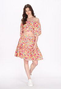 myMo Bluse - red multicolor